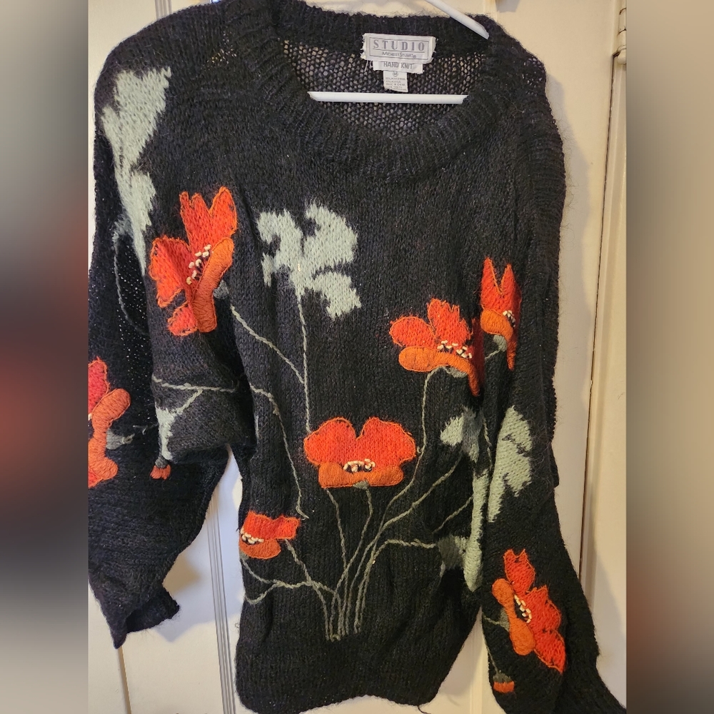 * Medium Studio Michelle Stuart Mohair HandKnit Sweater
